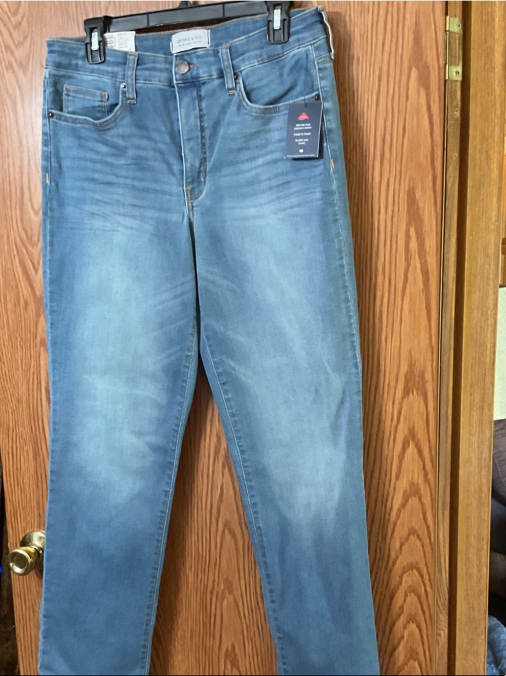 crown & ivy Light Blue Straight Leg Jeans